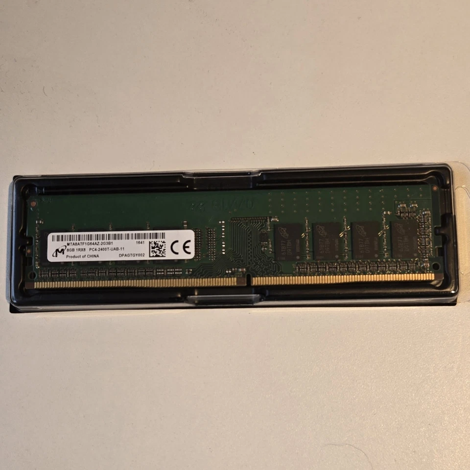Micron 8GB 1Rx8 Desktop Memory DDR4 RAM PC4-2400T-UA2-11 - Image 1 of 1