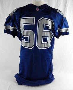 Camiseta deportiva azul usada de Reggie Barnes #56 1994 de los Dallas Cowboys 50 160 - Imagen 1 de 11