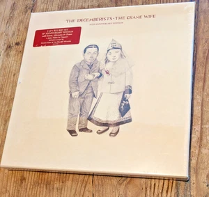 New DECEMBERISTS - THE CRANE WIFE 10th ANNIVERSARY Box 5 RED VINYL LP Signed LTD - Picture 1 of 4