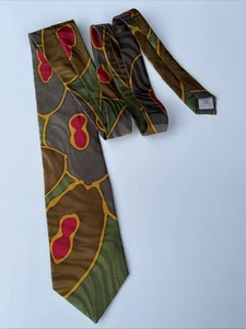 Corbata abstracta de colección Au Masculin de Hardy Amies 100 % seda para hombre - Imagen 1 de 7