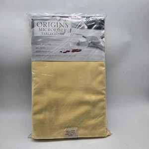 Origins Gelb Oval 60" x 102" Mikrofaser Auslaufsicher Stoff Tischdecke - Bild 1 von 4