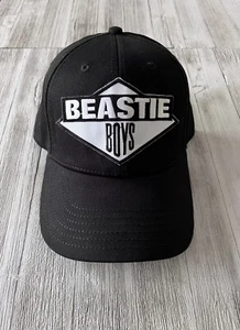 Beastie Boys Logo Embroidered Graphic Black Baseball Cap Hat One Size - Picture 1 of 10