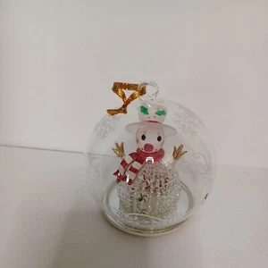Sorelle Glass Snowman in Globe Light up Ornament with Box - Picture 1 of 5