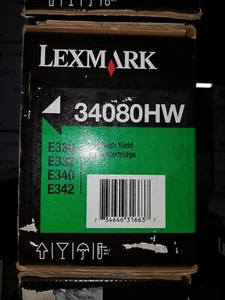 Cartucho de tóner negro genuino Lexmark 34080HW E330 E332 E340 E342 NUEVO EN CAJA - Imagen 1 de 1