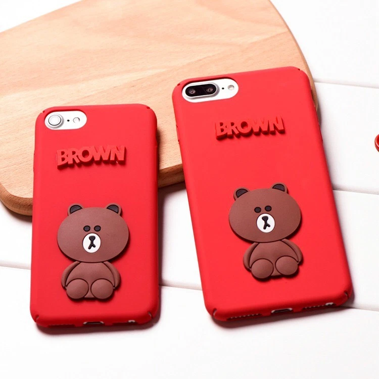 适用于 iPhone 7 Plus 7 熊外壳 防震 精装 防撞 保护套 保护 红色  — 第 1/4 张图片