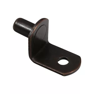 25 Pack 1/4" L-Shaped Support Furniture Cabinet Closet Shelf Bracket Pegs Hole - Picture 1 of 4
