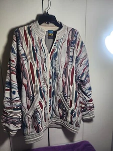 Maglione cardigan vintage Emaroo Australia con zip. taglia 18 L - Foto 1 di 6
