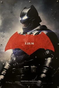 BATMAN V SUPERMAN: DAWN OF JUSTICE Original One Sheet Movie Poster - 2016 - DC - Picture 1 of 5