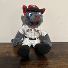 New Britain ROCK CATS Minor League BASEBALL Defunct Rocky PLUSH Stuffed
