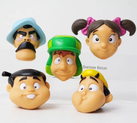 El Chavo Character Figurines Finger Pupets Set of 5. Nono, Popis, Quico, Don NEW Cover