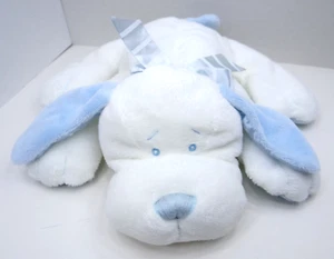 Ganz Baby White Blue Puppy Dog Plush Flapjack 12" W Rattle - Picture 1 of 6
