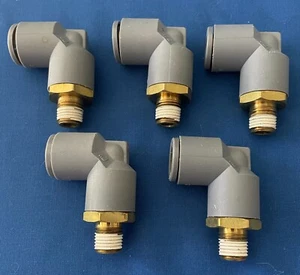Legris 3102 62 00 Union Elbow 1/2" Fitting w/Male Brass Fitting Lot of 5 - Picture 1 of 1