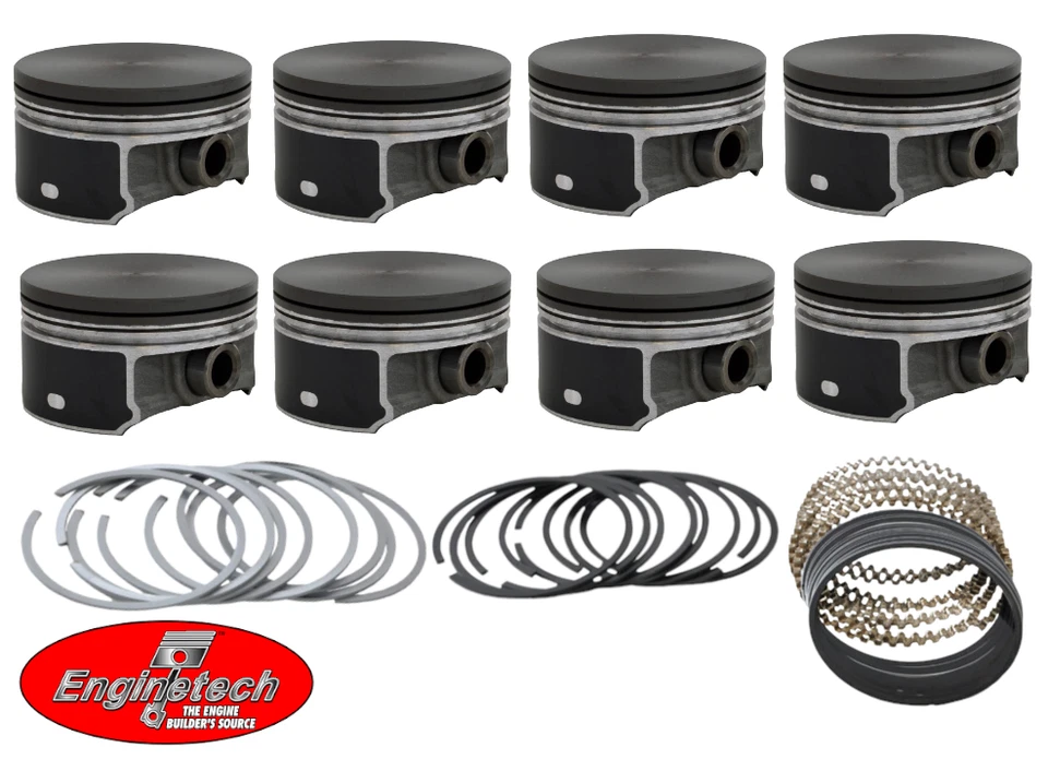 SET OF ENGINETECH PISTONS AND RINGS FOR HOLDEN STATESMAN WL WM L76 L98 6.0L V8 - Image 1 of 1