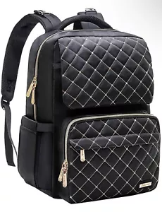 Black Diaper bag w/ Gold thread Stitching. - Picture 1 of 9