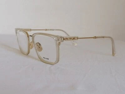 POLICE VPLF09-300Y Designer Glasses Eyeglasses Frames Crystal and Gold - Image 1 of 4