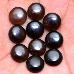 10 Stück Natürlich Rauchige Quarz Unbehandelt Rund Cabochon 14mm Lose Edelsteine - Bild 1 von 4