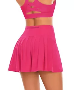 Pleated Tennis Skirts for Women wi/ Pockets Shorts Athletic Golf Skorts Medium - Picture 1 of 6