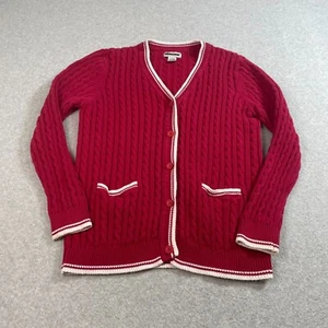 Vintage Cabin Creek Sweater Woman L Red Cardigan Jumper Academia Heritage USA - Picture 1 of 7