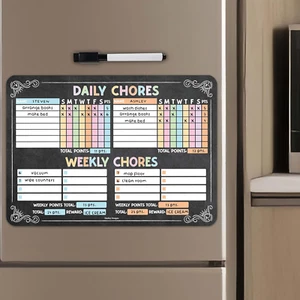 Chalkboard Dry Erase Chore Chart for Kids Multiple Kids - Kids Chore Chart Kids - Picture 1 of 9