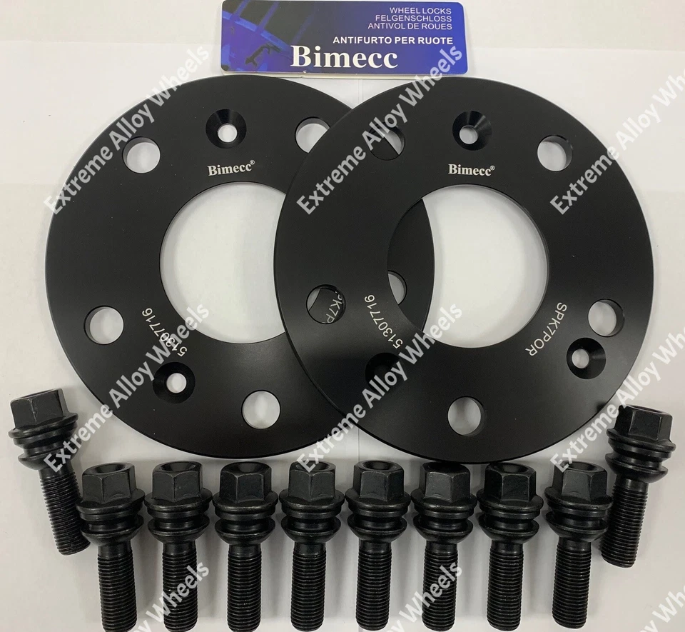 ЛИТЫЕ ПРОКЛАДКИ ДЛЯ КОЛЕС 7 мм BIMECC СТУПИЦА В ЦЕНТРЕ + БОЛТЫ ЗАХВАТА PPORSCHE CARRERA GT 911 - Изображение 1 из 1