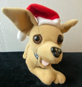 TACO BELL PLUSH TALKING CHIHUAHUA WITH SANTA HAT (NOT WORKING) - Picture 1 of 7