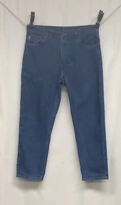 38x30 Men's CARHARTT Blue Denim Relaxed Fit Jeans B47 - Picture 1 of 9