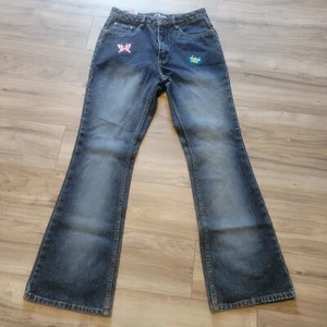 Wild Secret Jeans Womens Size 14 Blue Flared Denim - Picture 1 of 14