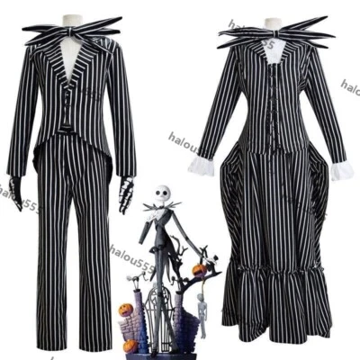 #The Nightmare Before Christmas Jack Skellington Costume@Oufits Cosplay Full Set - Image 1 of 4