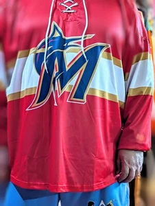 Miami Marlins Hockey Jersey , Adult XL, New IN BAG 9/22/24 - Picture 1 of 2