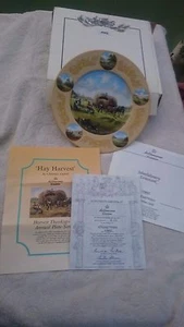 Plato coleccionable cosecha de heno Christian Luckel Seltmann Bradford Exchange - Imagen 1 de 7