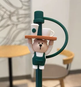 NUOVO tappo coppe di paglia spina carino top in silicone punta per paglia Starbucks 6-8 mm! - Foto 1 di 24