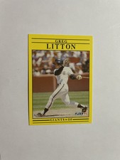 1991 Fleer Baseball Card #266 Greg Litton San Francisco Giants