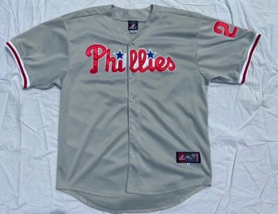 Camiseta deportiva de carretera Chase Utley #26 Philadelphia Phillies MLB majestuosa gris para hombre talla 52 Foto 1 de 4