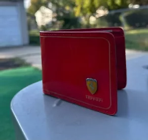 Ferrari Red Men Wallet Leather Card Holder Mens Purse Bifold (Limited Edition) - Picture 1 of 4