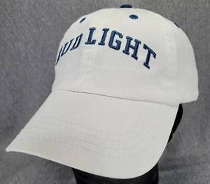 BUD LIGHT Official Anheuser Busch Product White Strapback Hat Cap 2007 - Picture 1 of 10