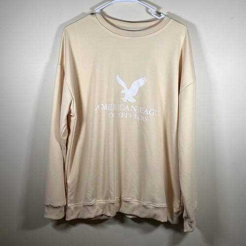 OFF WHITE Felpa maglione donna American Eagle colore panna taglia 1 XL
