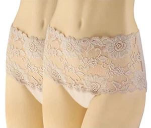 Barely Breezies Set of 2 Lace Boyleg Panties with UltimAir Lining SMALL/Size 5-6 - Picture 1 of 2