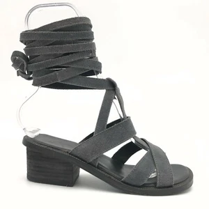 Sandali gladiatore Free People Memory Lane grigio scamosciato tacco a blocco US 6 / EU 36 - Foto 1 di 9
