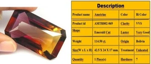 AMETRINE CT. 114.50 – VVS TAGLIO SMERALDO - Imagen 1 de 5