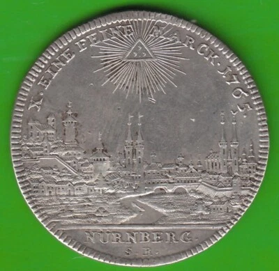 Coin Taler Nuremberg Convention Taler 1765 City View nswleipzig - Image 1 of 3