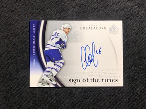 2005-06 UPPER DECK SP AUTHENTIC CARLO COLAIACOVO SIGN OF THE TIMES AUTO #CC