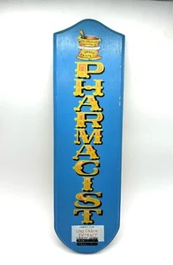 Vintage PHARMACIST Sign Plaque 15”x 4" Pharmacy Apothecary Advertisement Japan - Picture 1 of 11