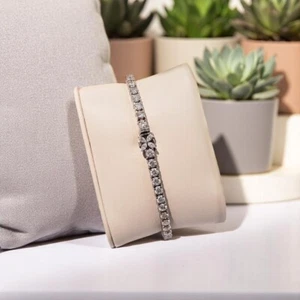 Solid 950 Platinum Women Bracelet 7.40 Ct Lab Grown Marquise Round Cut Diamond - Picture 1 of 8