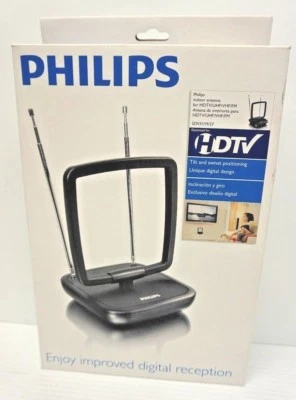 Antena interior Philips para HDTV/UHF/VHF/FM SDV5119/27 - Nueva en caja Foto 1 de 4