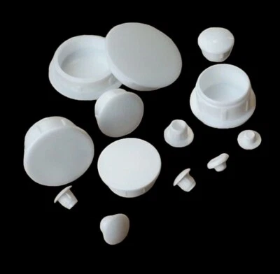  Hole Plugs Plastic Blanking Masking Finishing Inserts / Various Sizes / WHITE - Image 1 of 4