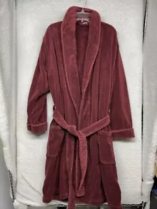 LL Bean Bath Robe Mens XL Extra Large Regular Red Belted Terry Cloth - Picture 1 of 12