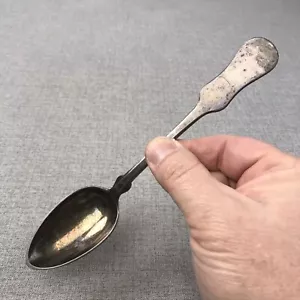 Cuchara cucharadita de plata AUSTRIAN Empire 800 con extremo de violín - Imagen 1 de 9