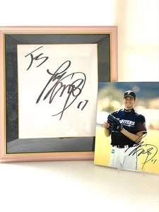 Shohei Ohtani handsigniertes farbiges Papier & Foto Rookie Jahre Nippon-Ham Fighters - Bild 1 von 4
