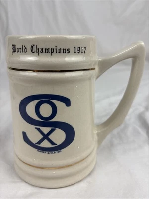 CAMPEONES DE LA SERIE MUNDIAL 1917 CHICAGO WHITE SOX RARO Stein sin zapatos Joe Jackson Foto 1 de 4
