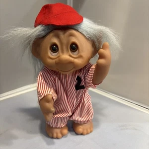 Vintage 1977 Norfin 9" Baseball Player Troll Doll Made in Denmark RARE estate find - Bild 1 von 12